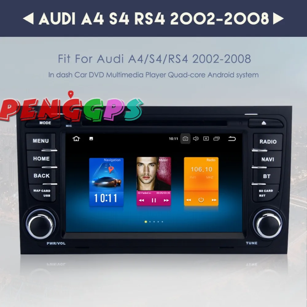 8 core 4 Гб Оперативная память Android8.0 автомобильный DVD плеер gps навигации для Audi A4 S4 RS4
