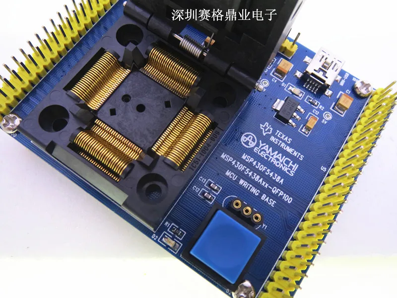 Раскладушка QFP100 MSP430F5437/5435/5436/5438 YAMAICHI IC Горящее сиденье Адаптер испытательное