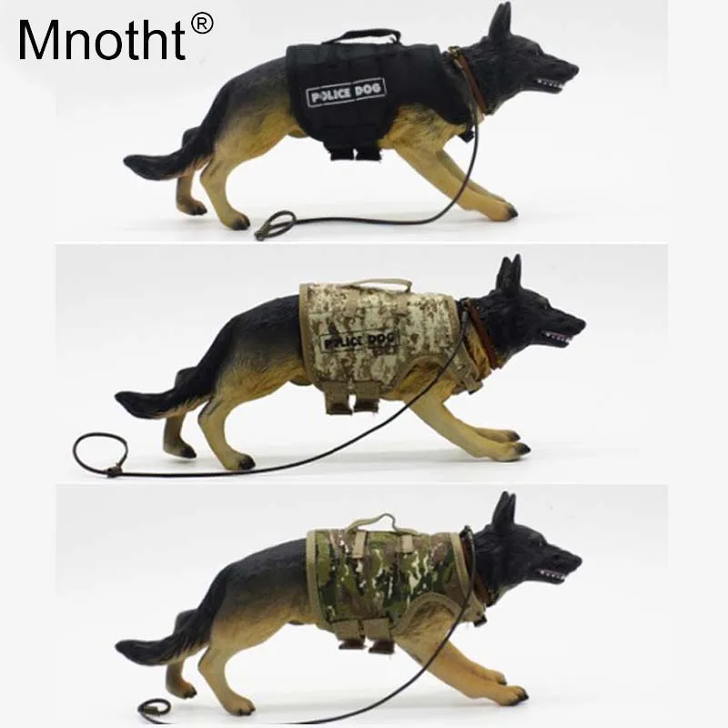 

Mnotht 1/6 Soldier Model Scene SWAT German Shepherd Dog With Bulletproof vests Carve Model For 12in Action Figure accessories