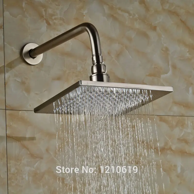 Новая никелевая матовая душевая головка для ванной с настенным креплением 8