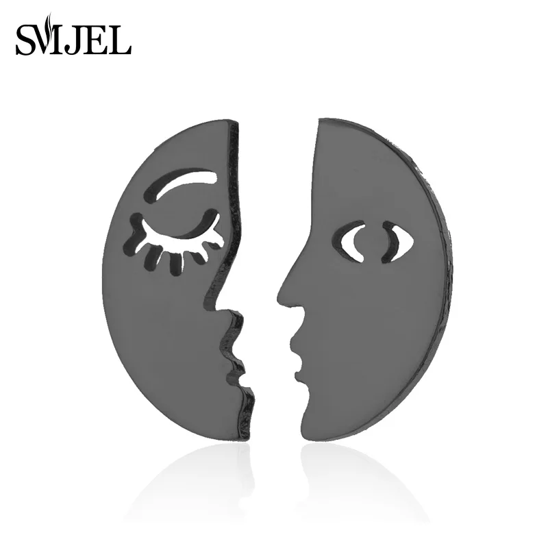 Black GED136 SMJEL, балетные женские серьги-гвоздики, модные женские серьги из нержавеющей стали, ювелирные аксессуары, подарок на выпускной - Окраска металла: Black GED136
