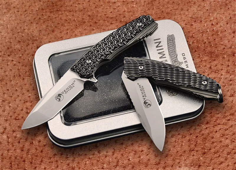 Kevin John Веном 2 мини-небольшой M390 стали titanium сплав циркония нож Походный, инструмент foldin карманные ножи охотничий нож выживания