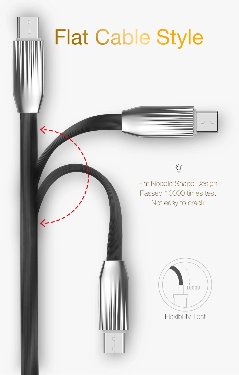 Cafele светодиодный светильник Micro USB кабель для Xiaomi Note 5/4X цинковый сплав Разъем USB Micro зарядный кабель 120 см