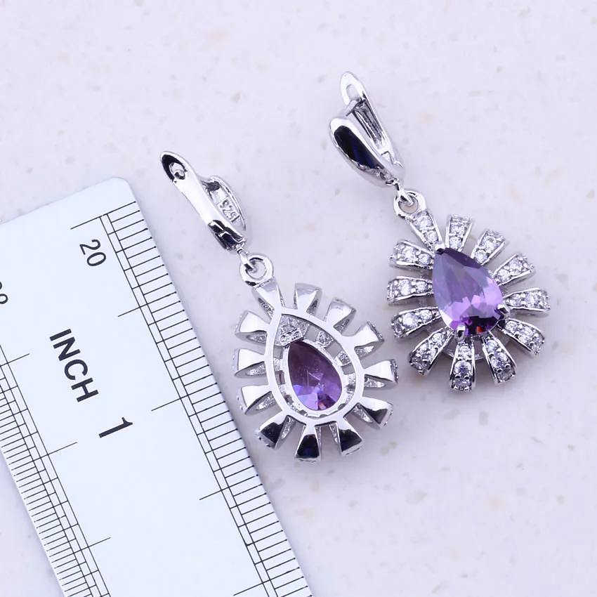 Великолепные наборы ювелирных изделий из стерлингового серебра с фиолетовыми