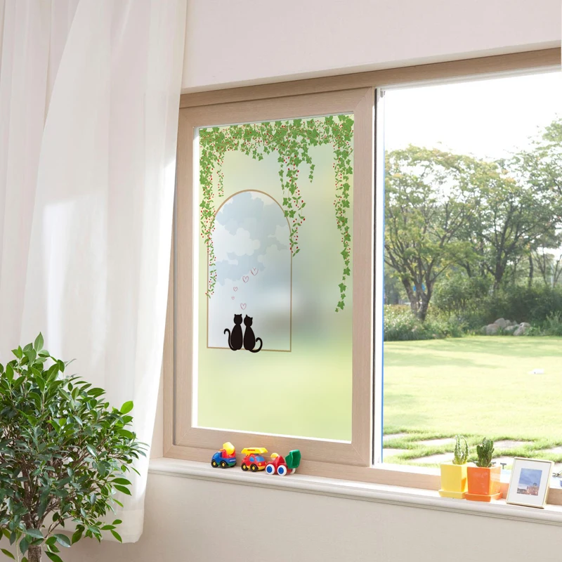 Антистатическая пленка для окна матовая непрозрачная защиты от непогоды стикер