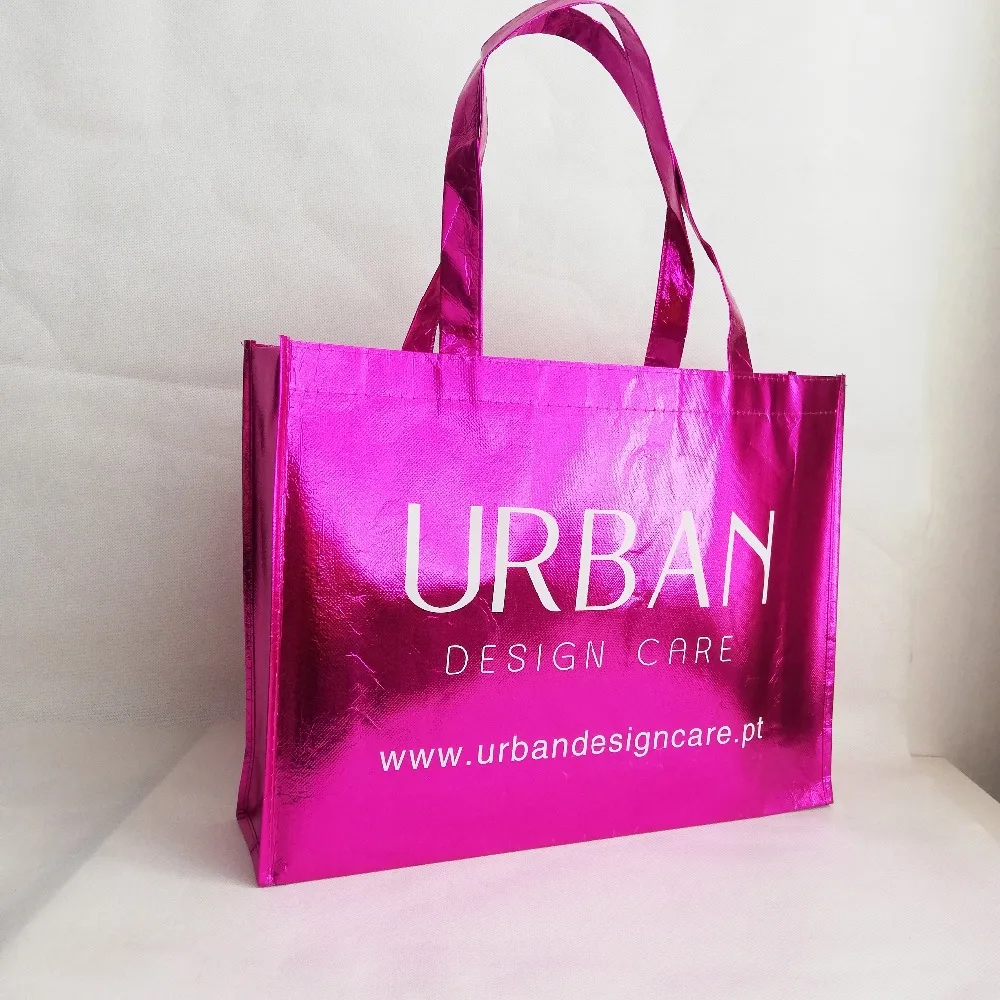 Оптовая продажа 500 шт./лот фуксия многоразовые роскошные ламинированные нетканые