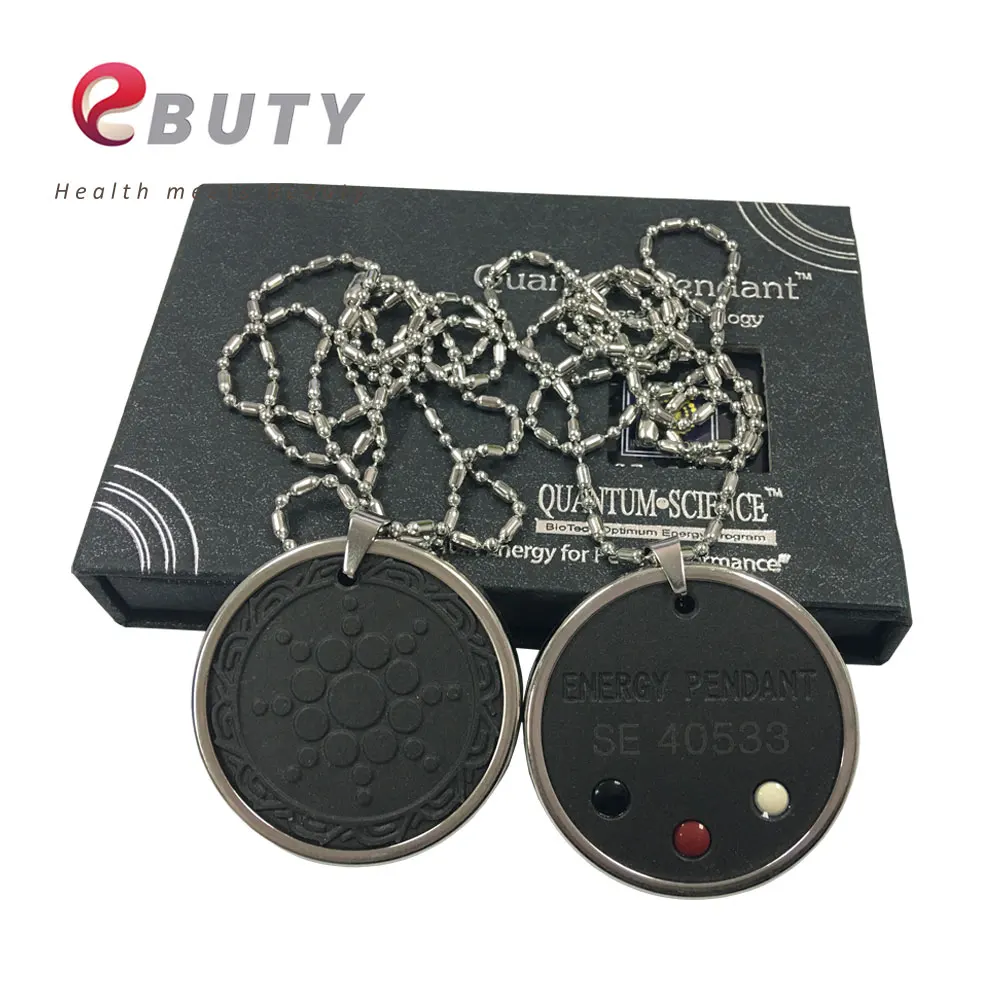 

Lava Quantum Pendant Germanium FIR Negative Ions Stones Health Energy Pendants Fashionable Jewelry with Box 10pcs