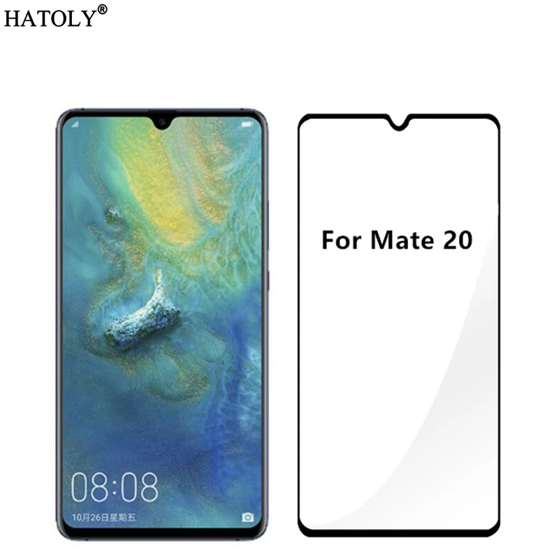 Закаленное стекло для Huawei Mate 20 2 шт. пленка с полным клеем защита экрана круглыми