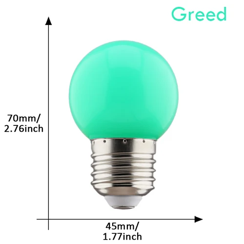 Green 20 шт Bombillas светодиодный лампы Красочный E27 G45 220V Lamparas светодиодный светильник SMD 2835 Globe flash светильник светодиодный светильник лампы для декора стен - Emitting Color: Green