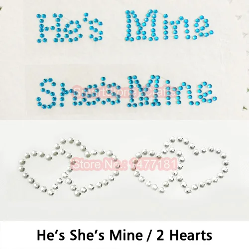 Свадебное украшение I Do Me Too Hes Mine Shes Mine со стразами, наклейки для свадебной обуви, что-то голубое, подарки для свадьбы - Цвет: B013-B003