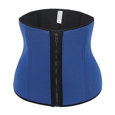 Blue SAYFUT body shaper корсет утягивающий пояс-корсет для уменьшения Для женщин ремень триммер с застежкой-молнией, 3 ряды крючков 6 Сталь кости - Цвет: Blue