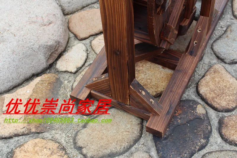 

Wooden waterwheel transport round wooden windmill Feng Shui garden ornament made of water turbine ornaments false mountain fount