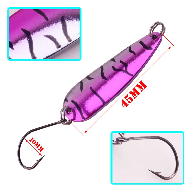 5 шт./лот ложка рыболовные приманки воблеры Спиннер блестки металлические