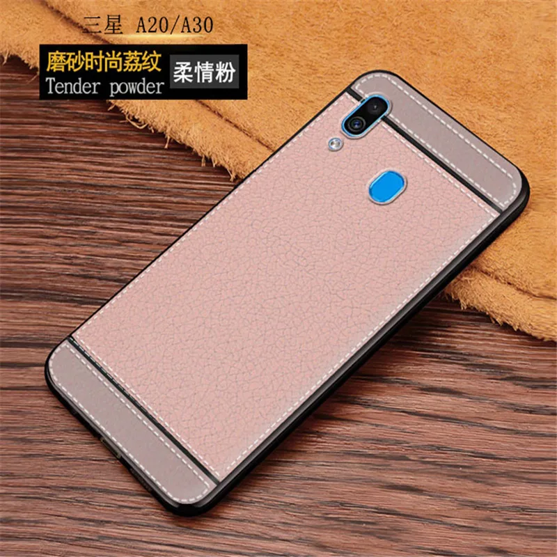 Чехол из мягкого ТПУ с кожаной текстурой для телефона Samsung Galaxy A10 A20 A30 A40 A50 A70 M10 M20 M30