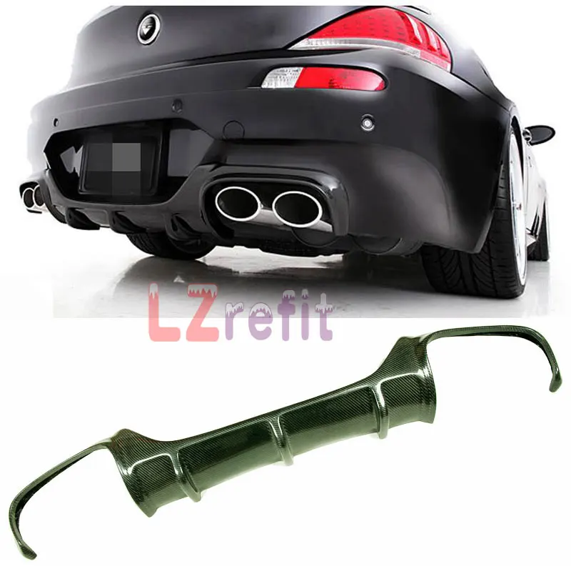 V Look 3K настоящее углеродное волокно задний бампер диффузор для 2007 2010 BMW E63 E64 M6 2DR|rear
