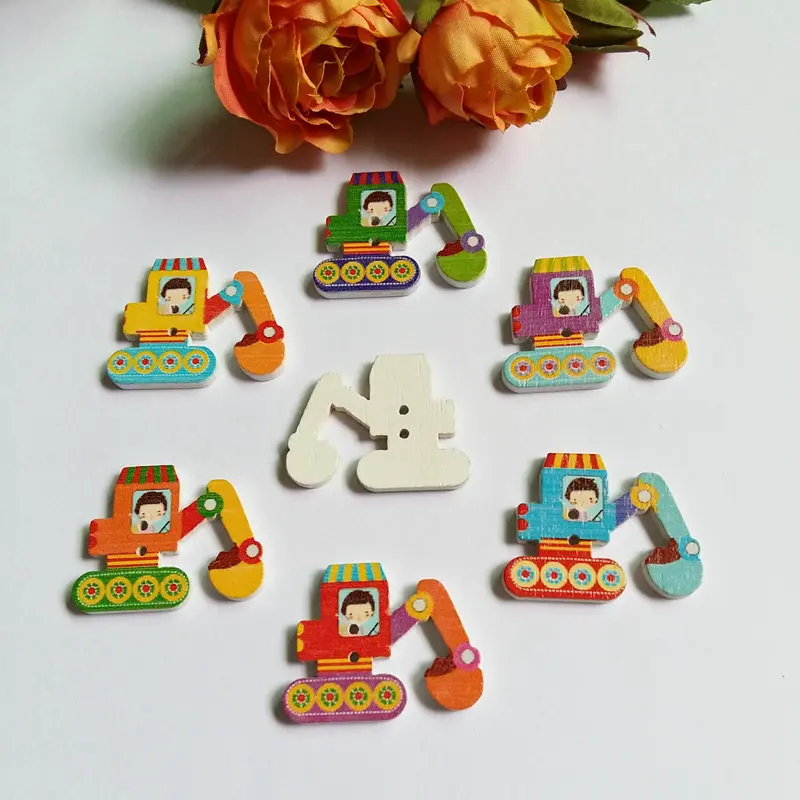 

Деревянные пуговицы с 2 отверстиями, 100 шт./лот