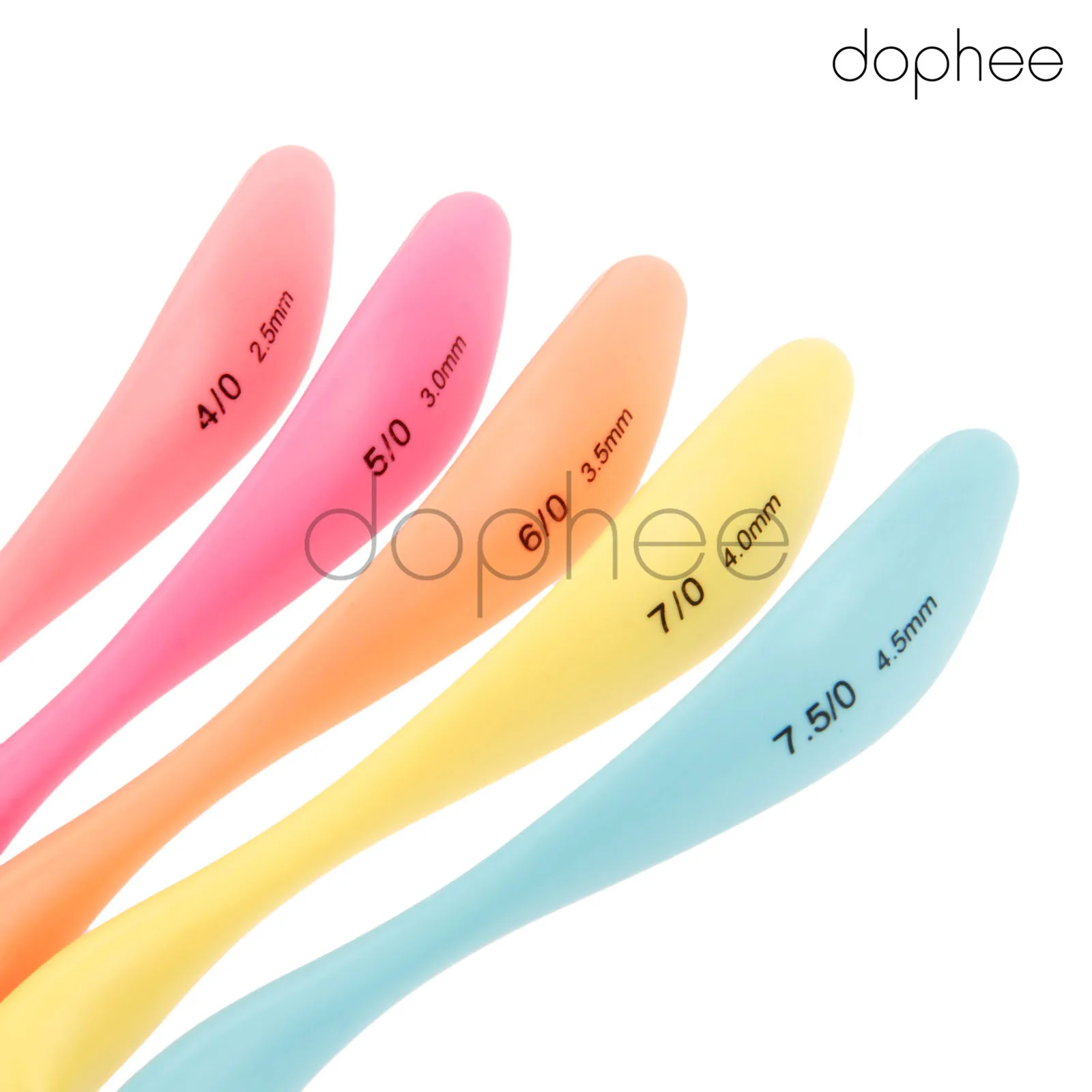 Dophee 8 шт./компл. пластиковые Алюминиевые крючки для вязания крючком с мягкими