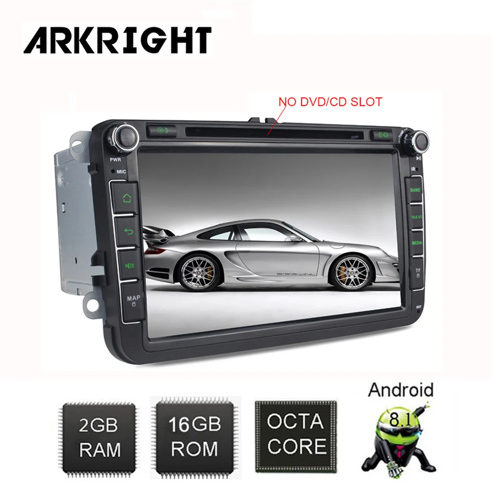 Автомобильный мультимедийный плеер DSP ARKRIGHT автомагнитола 8 дюймов 2 Din + 16 ГБ Android с