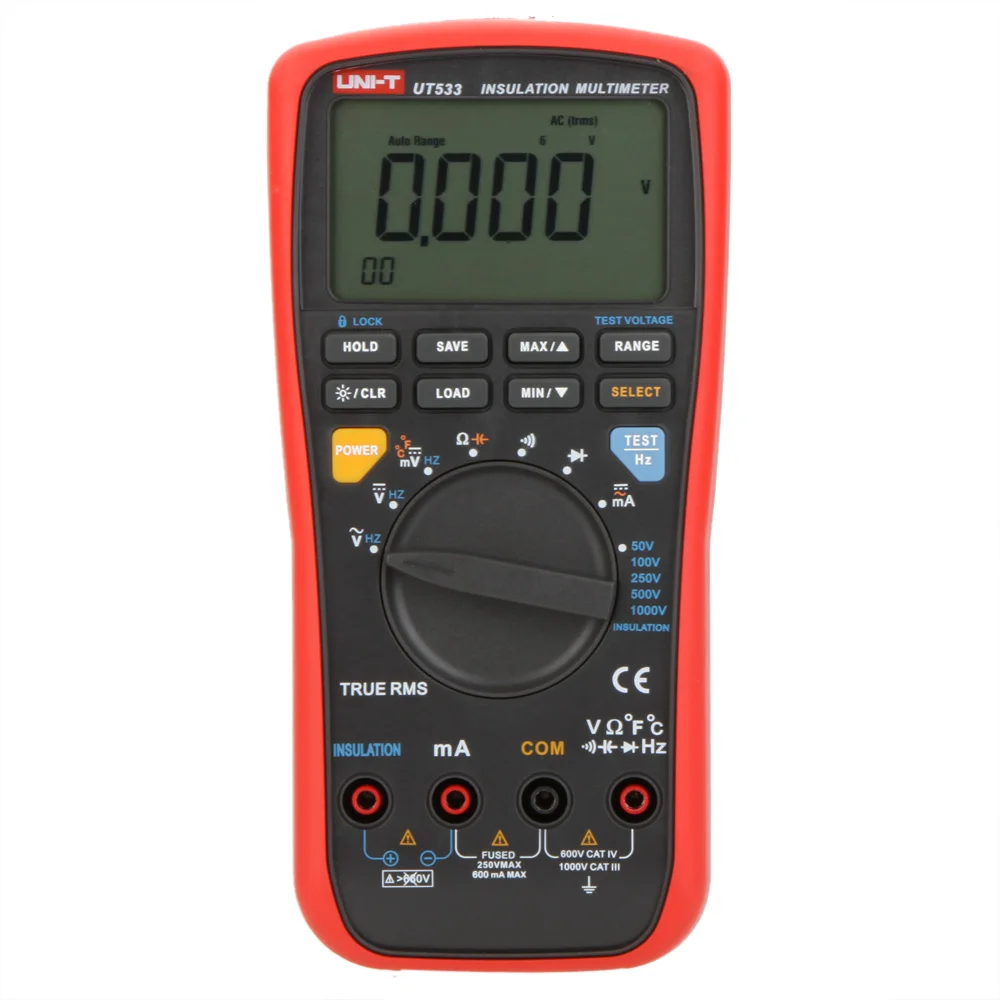 UNI-T UT533 True RMS Auto Range 50~1000V Insulation Resistance Tester Digital Multimeter Temperature Meter Capacitor | Инструменты