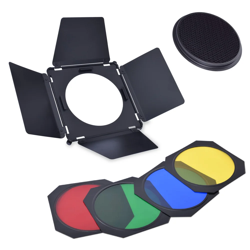 Студия Barndoor + сетка 4 цвета фильтр гель для Elinchrom 21 см стандартный отражатель|filter