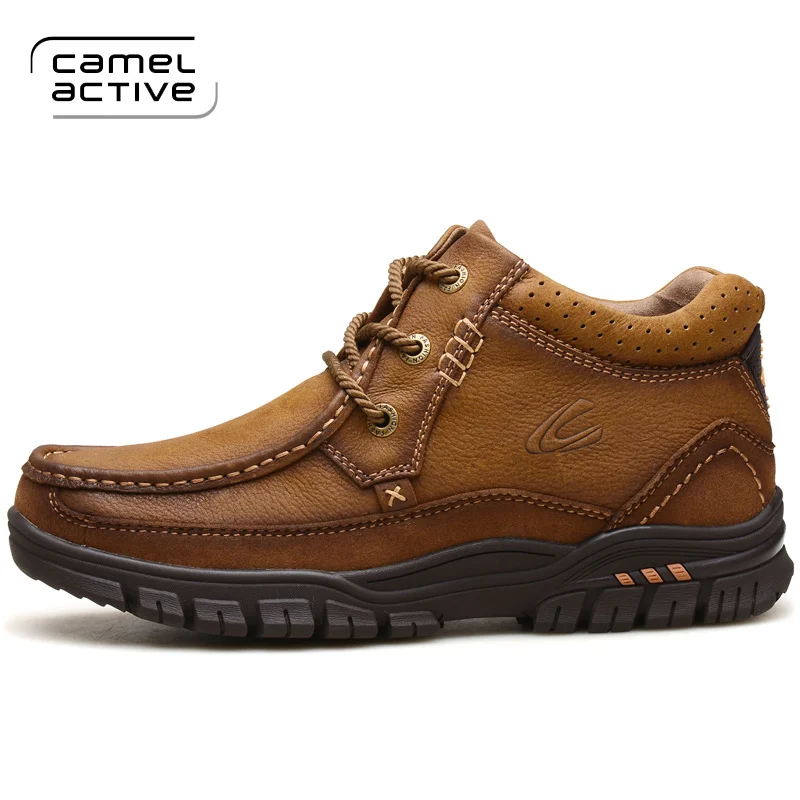 Мужские мотоциклетные ботинки Camel Active черные повседневные из натуральной кожи в