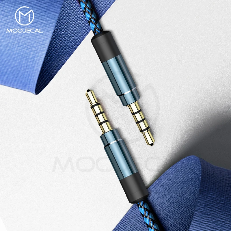 MOOJECAL 3 5 Jack аудио кабель мм папа тканевый Aux для iPhone автомобильные наушники Динамик