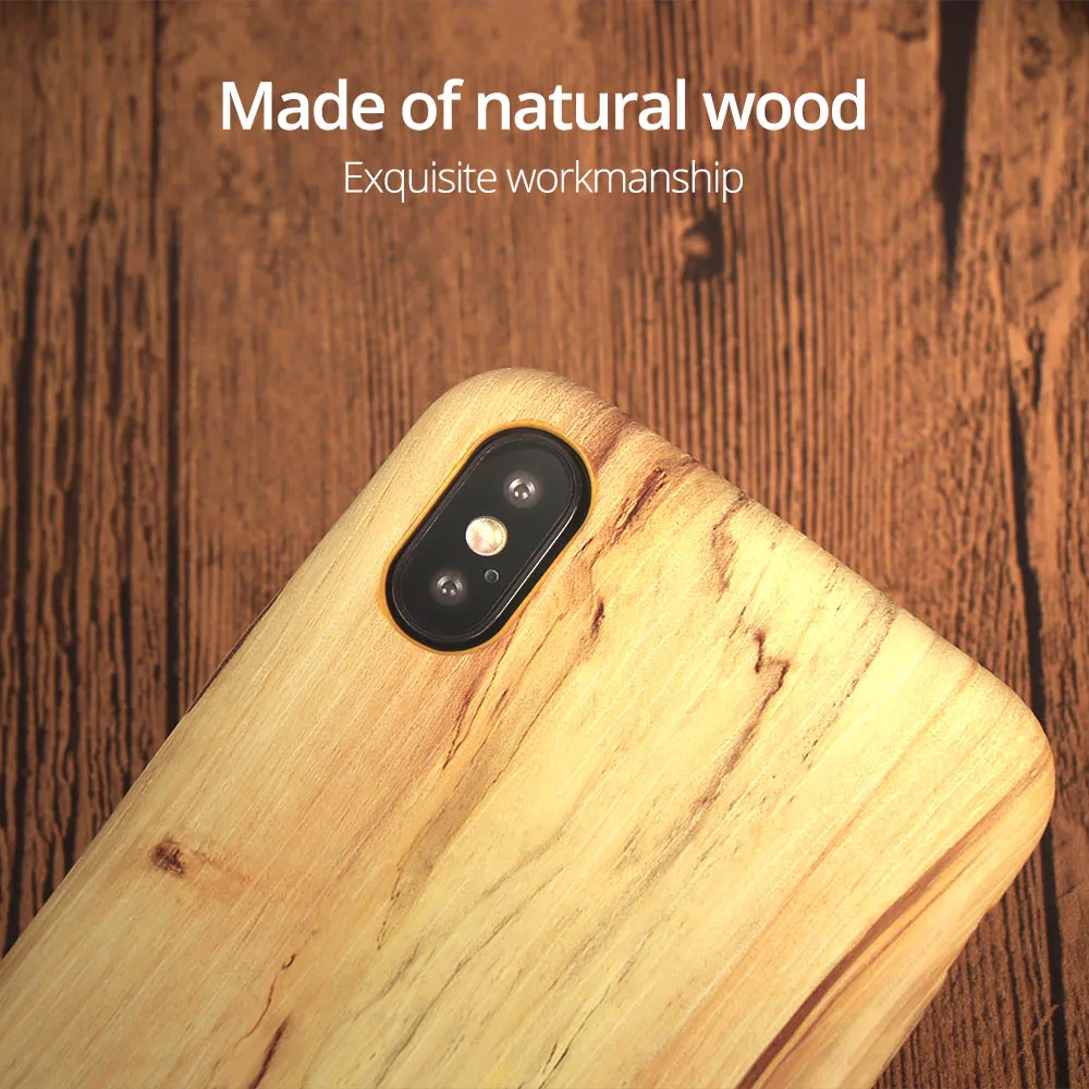 Wooden pattern Case For iPhone 7 case 8 plus Natural TPU Back Cover 6 6s X XR XS Max Soft Phone Bags |