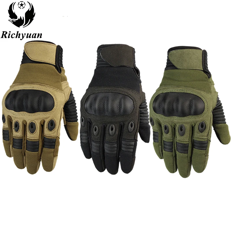 Tactical Gloves Military Full Finger Combat Airborne Outdoor Sports Combat Anti-skid Carbon Shell Gloves Price: US $14.65 - 18.4