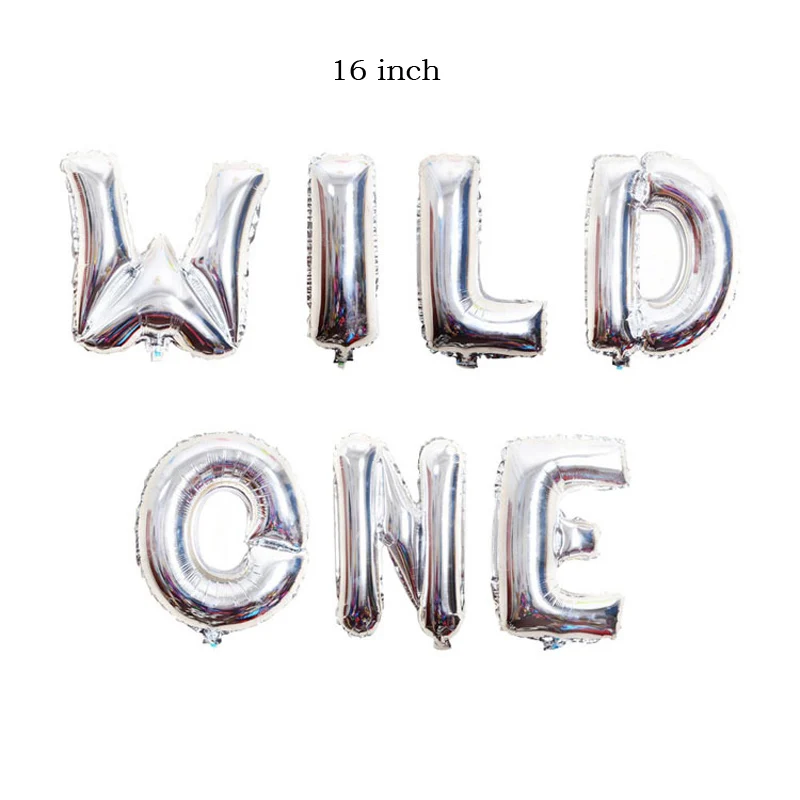 Детские 1st украшения ко дню рождения и надписью Wild One шары из фольги в виде букв Baby