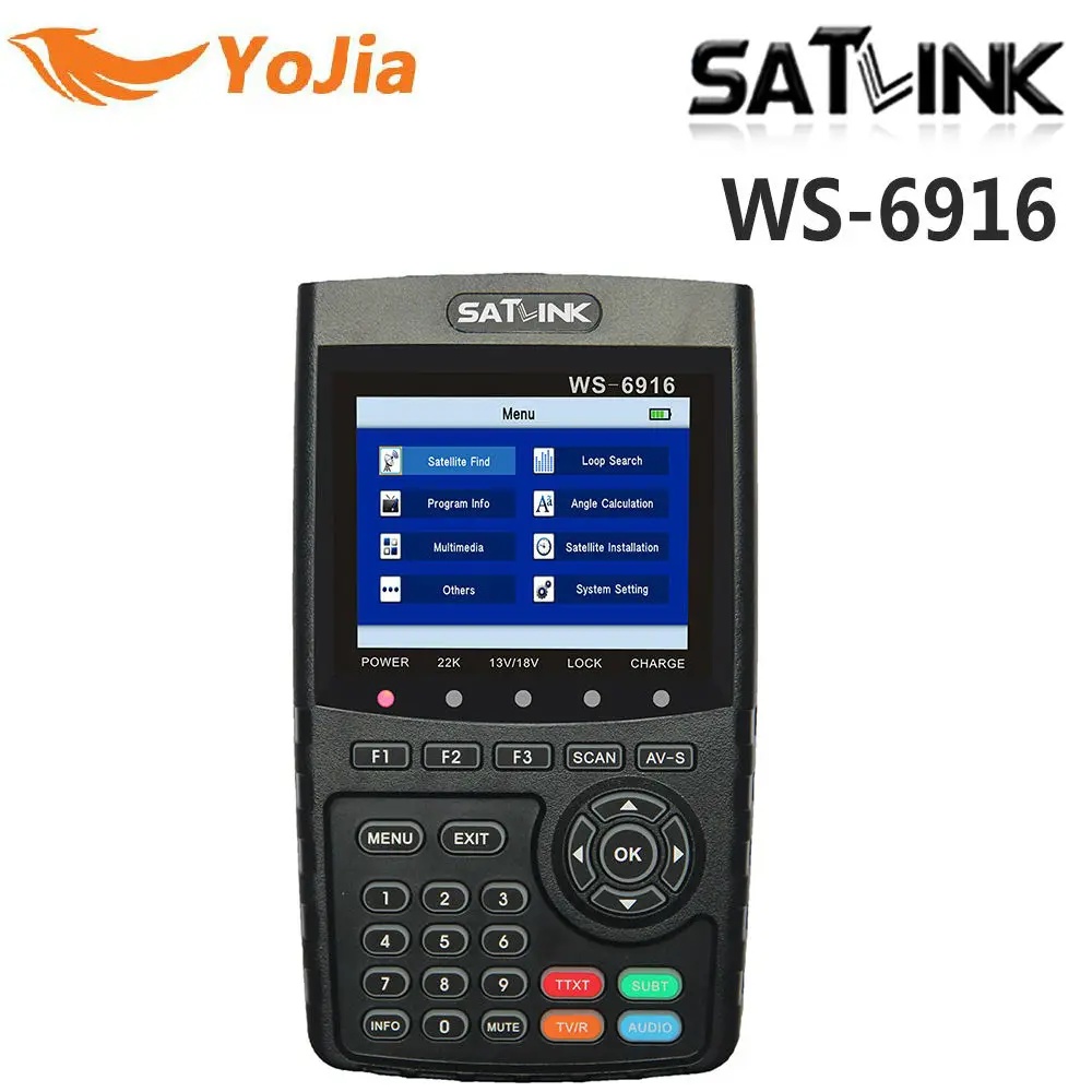 Satlink WS-6916 спутниковый искатель DVB-S2 MPEG-2/MPEG-4 Satlink 6916 Высокое разрешение спутниковый Finder метр на тонкопленочных транзисторах на тонкоплёночных транзисторах ЖК-дисплей Экран