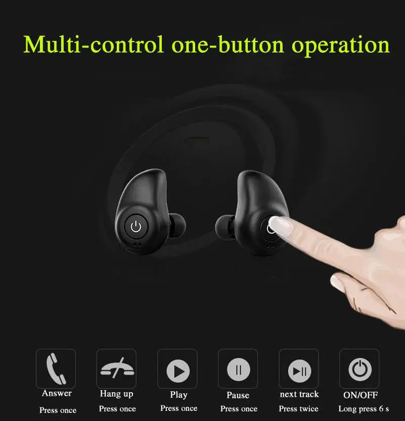 Мини TWS i7 Bluetooth наушники с микрофоном настоящие беспроводные свободные руки