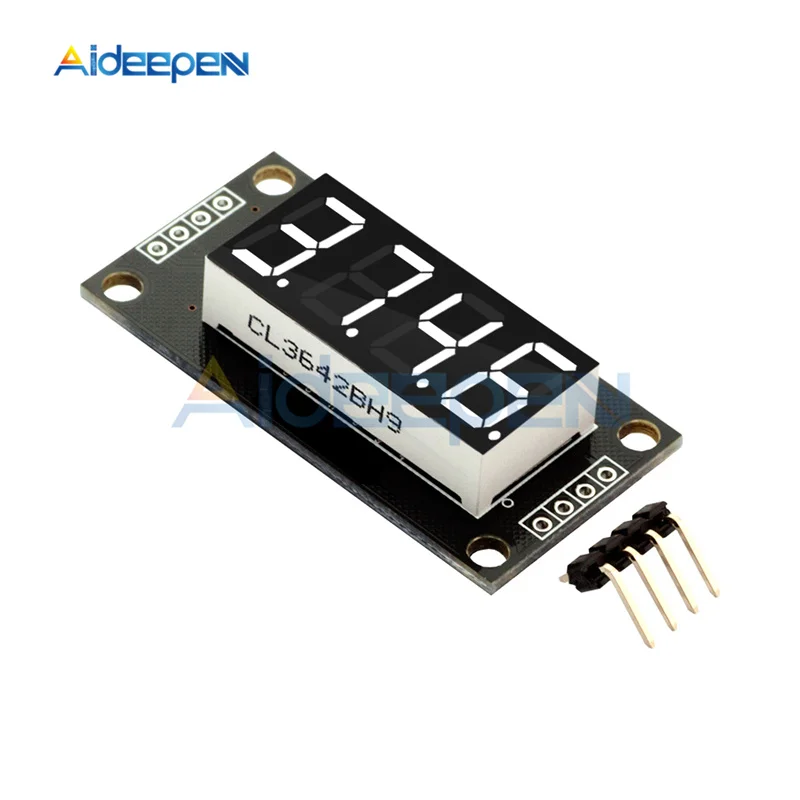White TM1637 светодиодный модуль часов 0,3" 4 цифры 7 сегментная трубка четыре последовательных платы драйвера для Arduino красный/зеленый/желтый/синий/белый - Цвет: White