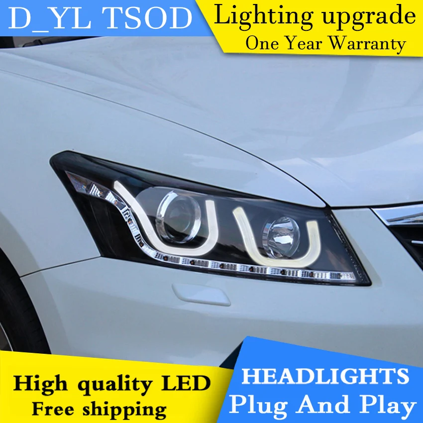 

Car Styling Headlights for Honda Accord 08-12 LED Headlight for Accord Head Lamp LED Daytime Running Light LED DRL Bi-Xenon HID