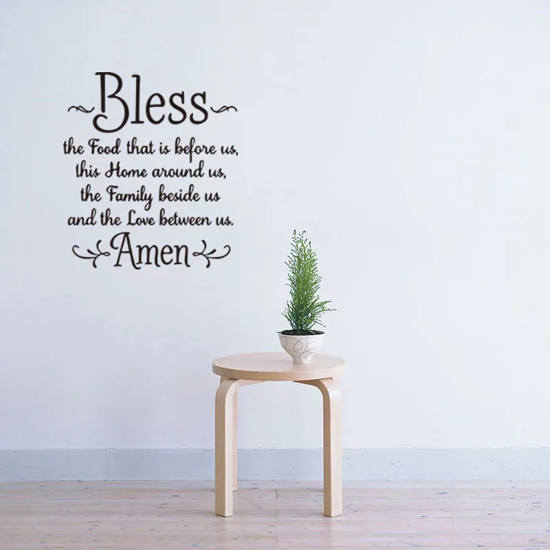 Благослови английский письмо винил Цитата Наклейки на стену Гостиная для
