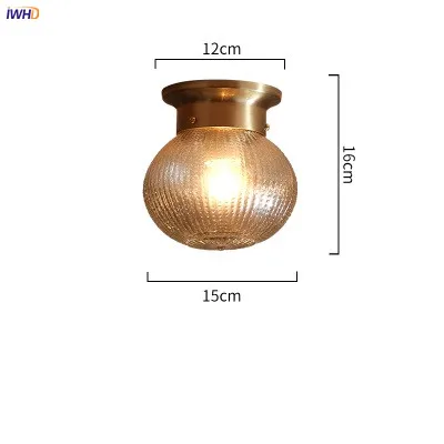 Copper IWHD Американский медный светодиодный потолочный светильник, Светильники для кухни, прихожей, балкона, крыльца, Современные Простые потолочные лампы, плафон, светильник - Цвет корпуса: Copper