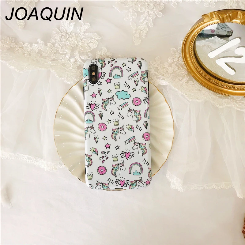 2018 новый роскошный мультяшный Единорог Телефон чехол для iPhone 6 S 7 8 plus X XR XS MAX