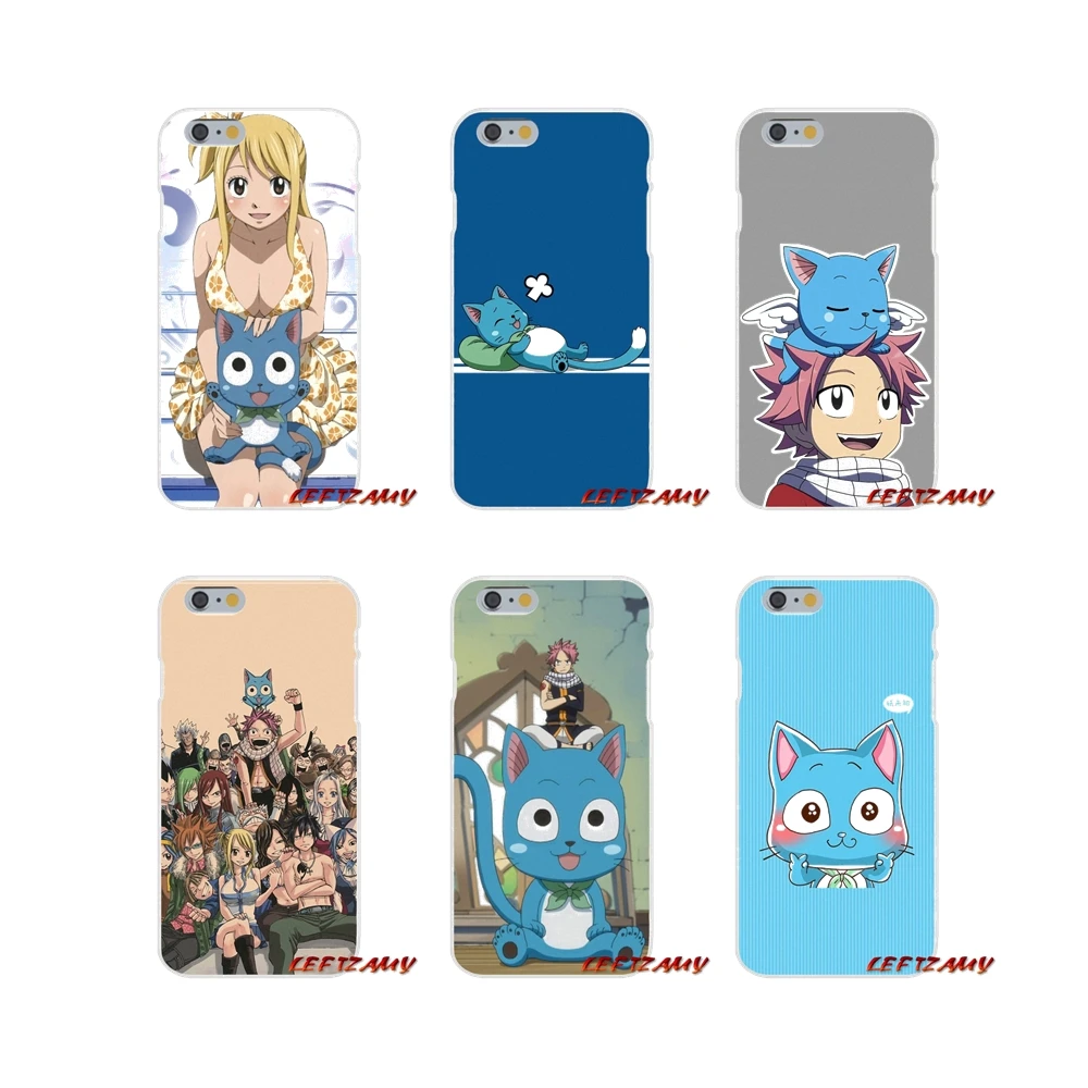 Для iPhone X XR XS MAX 4 4S 5 5S 5C SE 6 S 7 8 Plus ipod touch силиконовые чехлы для телефонов Happy Natsu flying cat