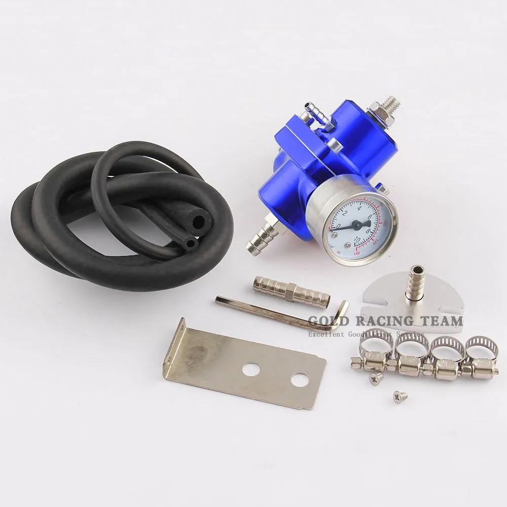 Регулируемый топлива Давление FPR 0 140 фунтов/кв. дюйм маслоуказателя + шланг