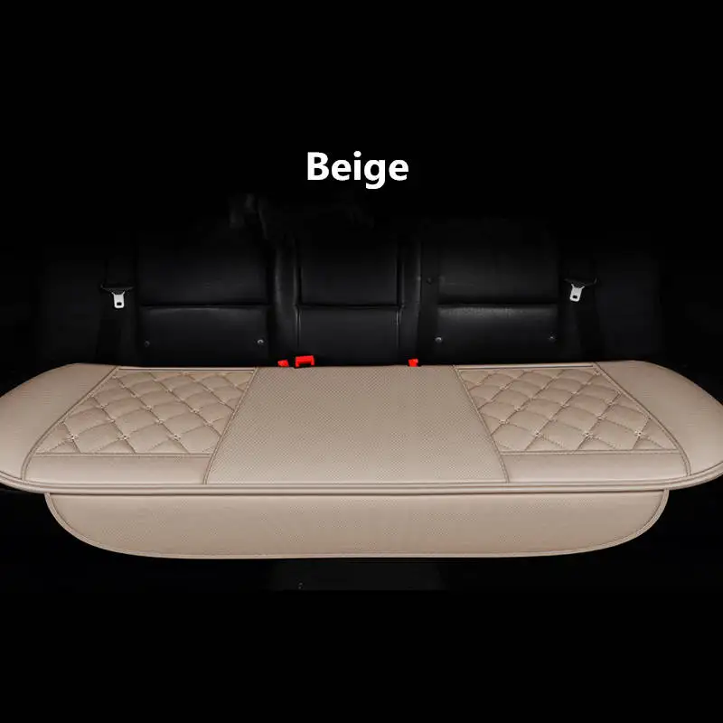 Beige 1 Pcs Подушка для автомобильного сиденья, Новая Кожаная подушка для сиденья без спинки, три комплекта дышащей нескользящей подкладки, четыре сезона - Название цвета: Beige 1 Pcs