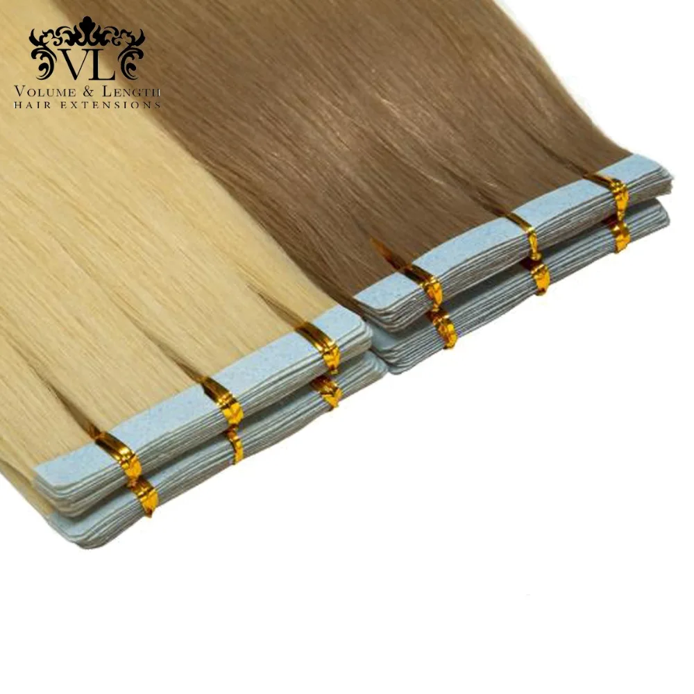 VL Remy 100% человеческие волосы для наращивания лента уток Омбре DiP краситель шоколад