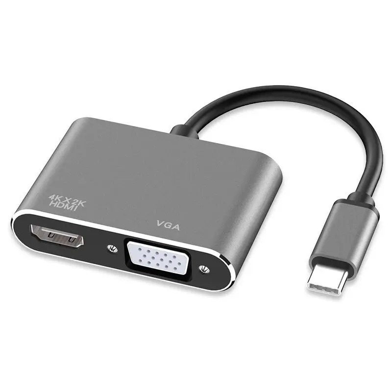 Baolyda USB C к HDMI/VGA 4K UHD 3 1 type VGA/HDMI адаптер одновременно мультидисплей видео конвертер