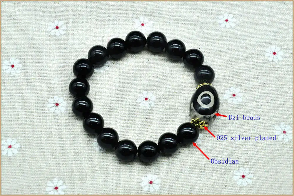 Yumten Diy природа женские браслеты из обисидана для женщин и мужчин очаровательный