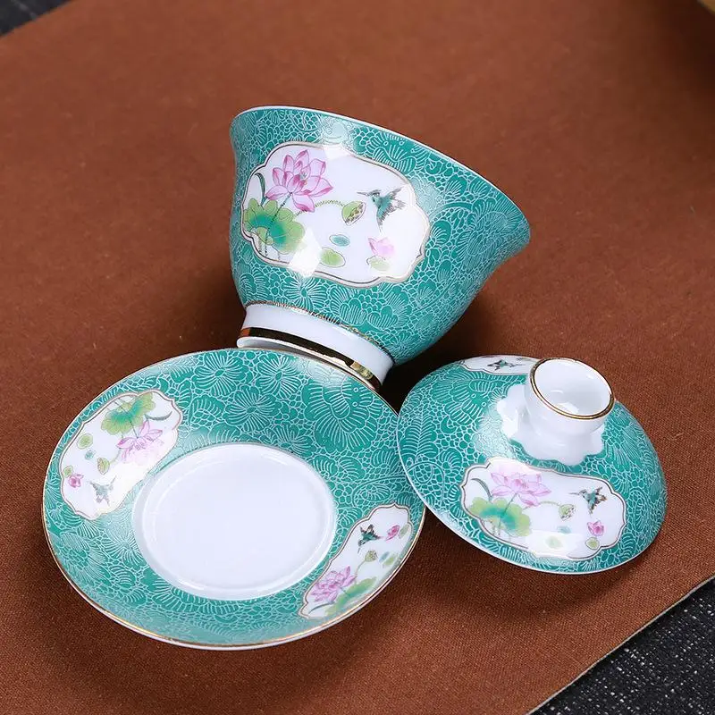 Керамический чайник Gaiwan, чайная чашка, китайские чайные наборы кунг-фу чайная чашка для путешествий, кухни, столовой, бара, чайная посуда, аксессуары для дома