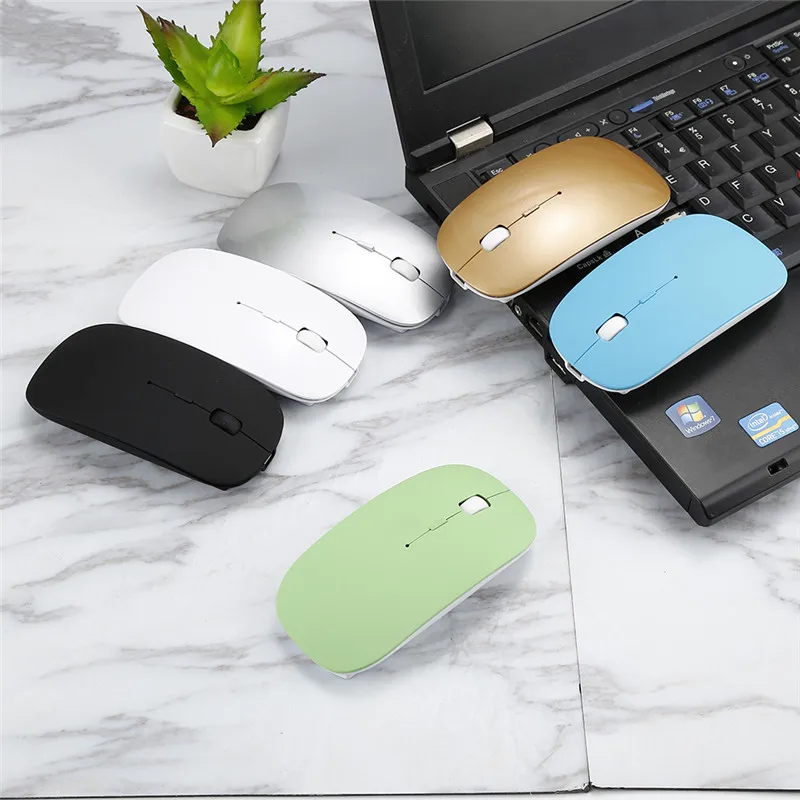 Новинка 2017 перезаряжаемая Bluetooth Беспроводная тонкая мышь Alphun мыши для ноутбука
