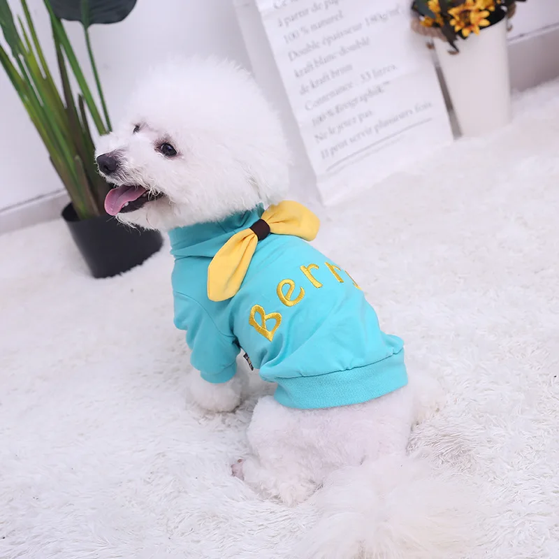 

Pet Supplies Dog Clothes Pet Jacket Soft Cotton Puppy Dog Clothes Big Bow Colorful Jacket
