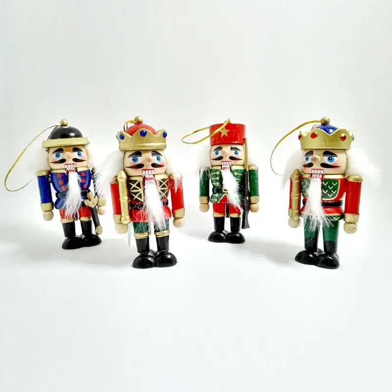 

HT003 puppets doll toy 10CM chunky wooden nutcracker children Christmas toy gift 4pcs/lot