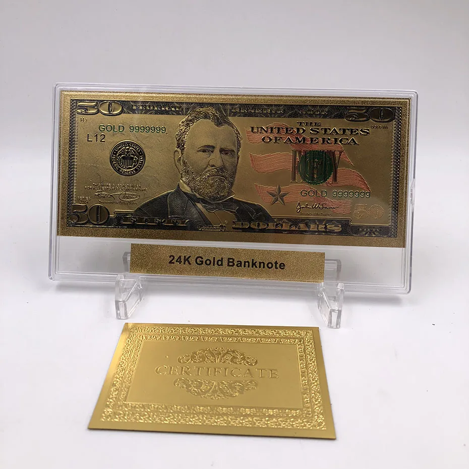 Золотые банкноты Nice America 24k 100 долларов США в 1928 банкнот золоте поддельные