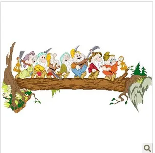 Заводской магазин Набор для вышивки крестиком семь гномов дерево Бесплатная