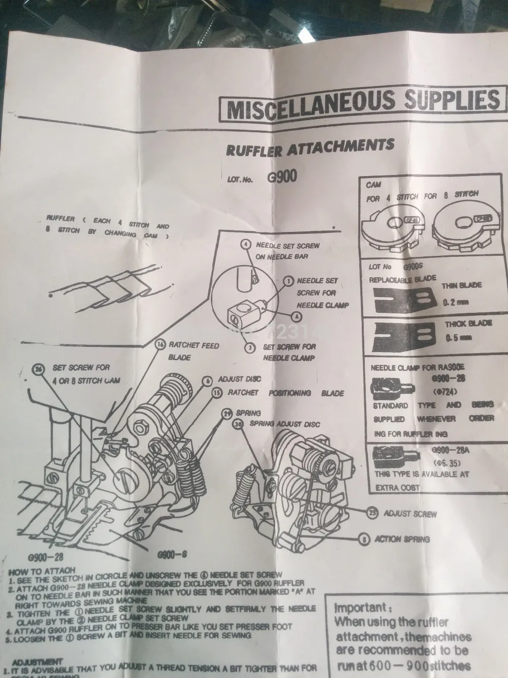 CR100 Промышленные Швейные Машины Компенсационная Нога НОГИ Для Брата Juki Singer Pfaff