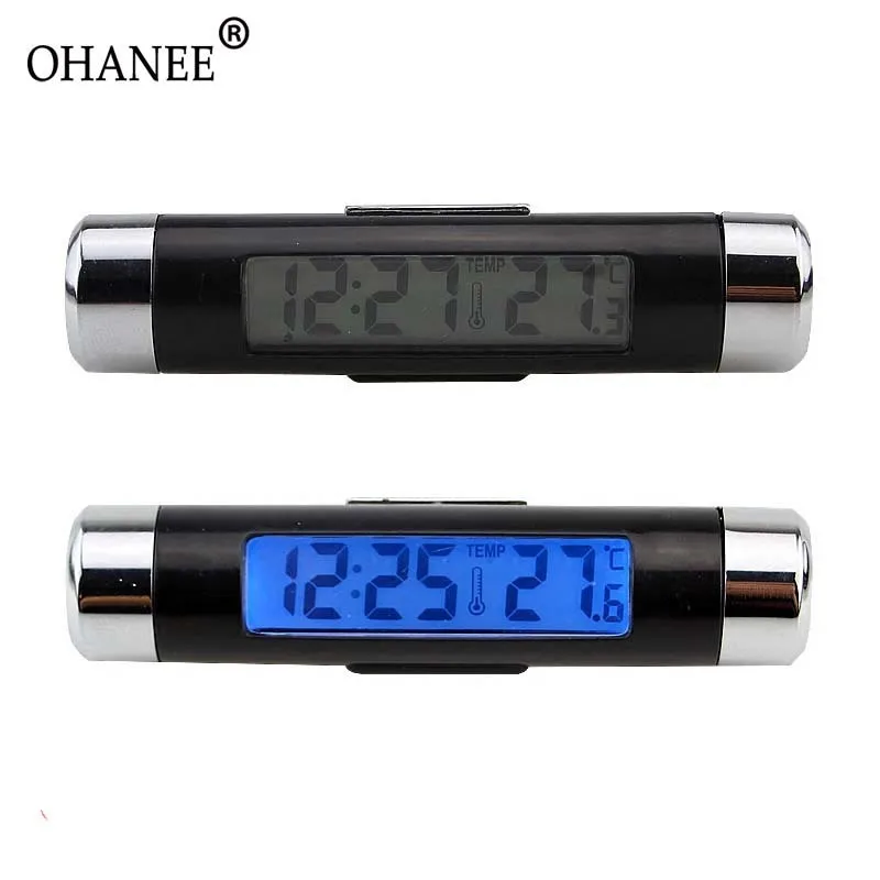 OHANEE 2018 Новинка 2 в 1 Автомобильный термометр с установкой времени на